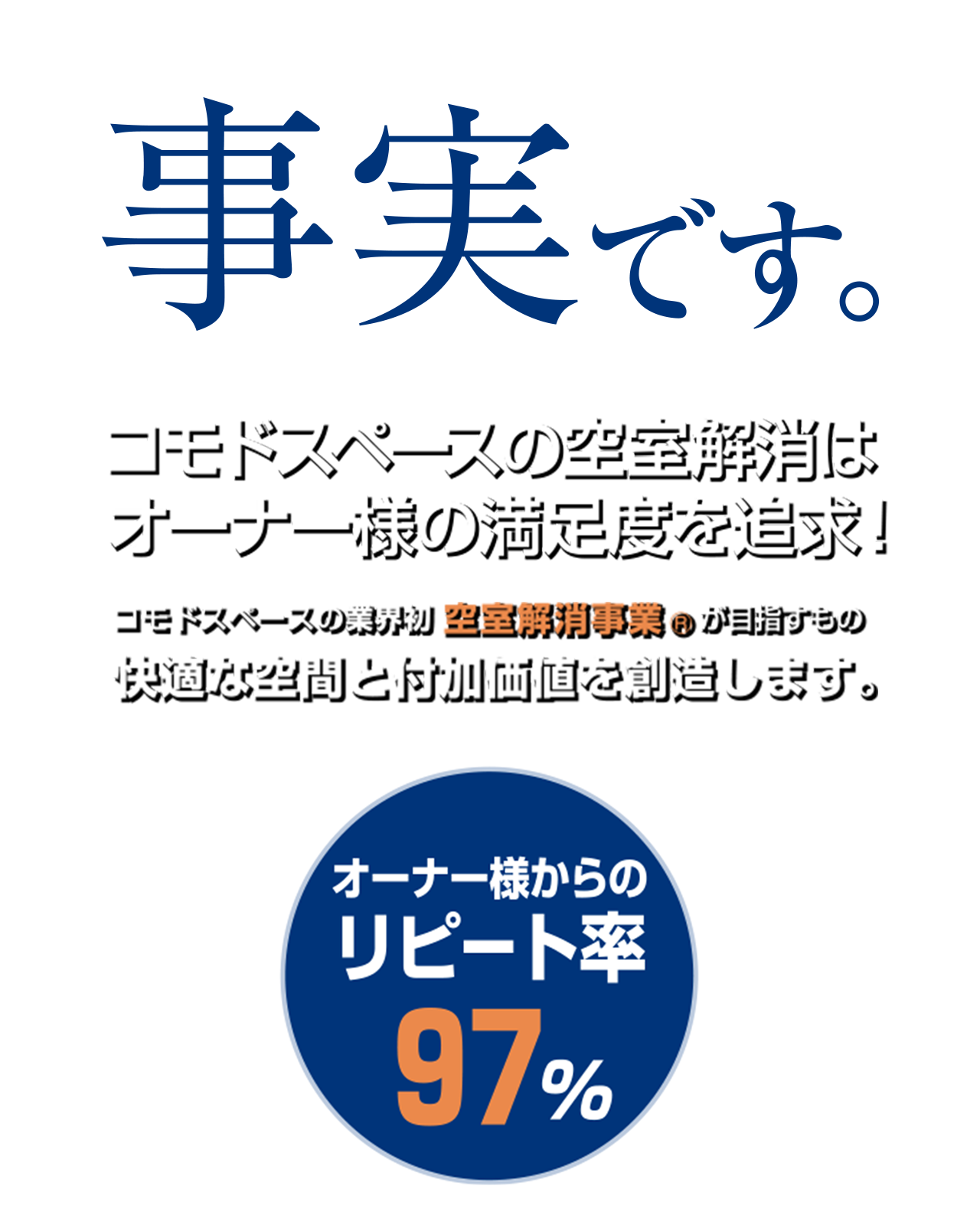 コモドスペースの空室解消はオーナー様の満足度を追及!
